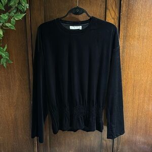 Black Velour Top